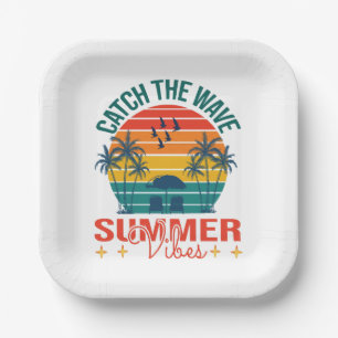 Catch the Wave Summer Vibes Paper Plates
