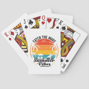 Catch the Wave Summer Vibes Poker Cards