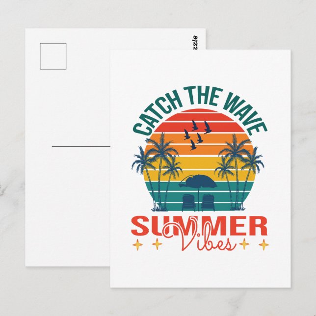 Catch the Wave Summer Vibes Postcard (Front/Back)