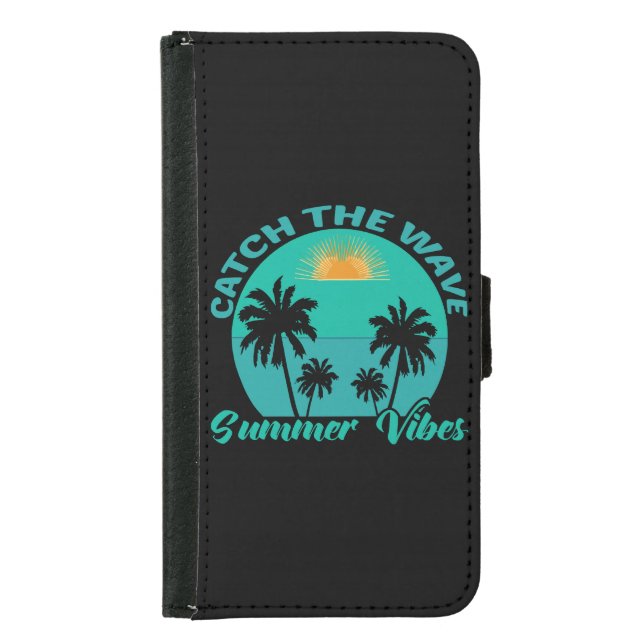 Catch the Wave Summer Vibes Samsung Galaxy Wallet Case (Front)