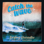 Catch the Wave - Surfing Paradise Bandana<br><div class="desc">Surfer catching the wave in San Diego,  California. Powerful breaks at black beach,  Have fun and ride the wave! Pets also !!!!</div>