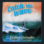 Catch the Wave - Surfing Paradise Bandana<br><div class="desc">Surfer catching the wave in San Diego, California. Powerful breaks at black beach, Have fun and ride the wave! Pets also !!!!</div>
