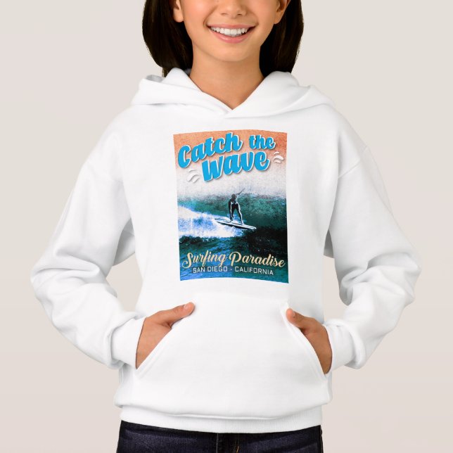 Catch the Wave - Surfing Paradise Hoodie (Front)