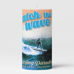 Catch the Wave - Surfing Paradise Pillar Candle
