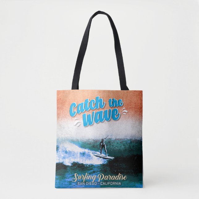 Catch the Wave - Surfing Paradise  Tote Bag (Front)