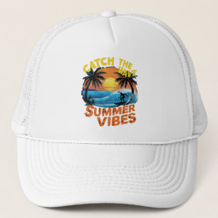 catch The Waves Summer Vibes Trucker Hat
