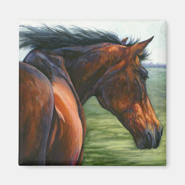 Catch The Wind - Bay Horse Magnet (Front)