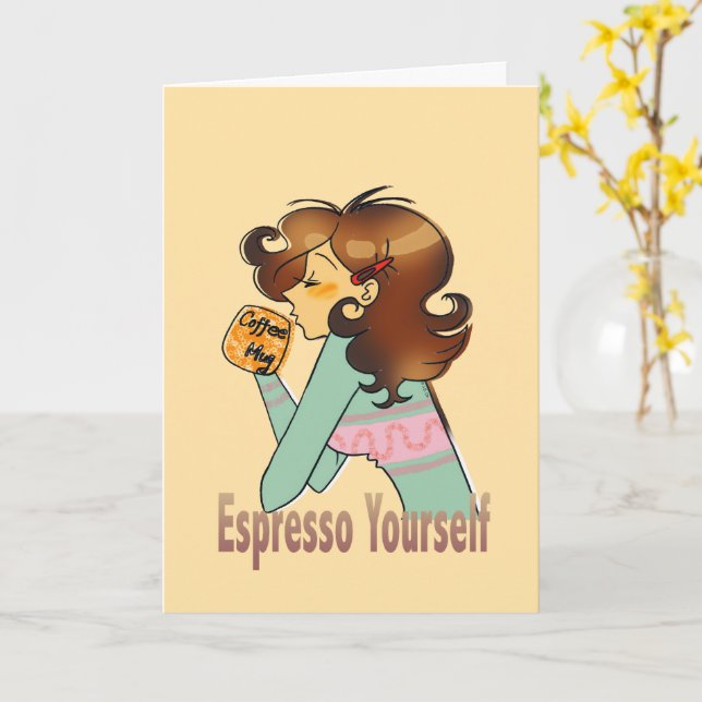 Catch Up Over a Cup Coffee Design Card