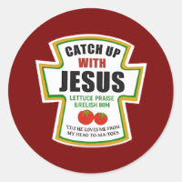 Catch Up With Jesus Funny Christian Ketchup Tomato