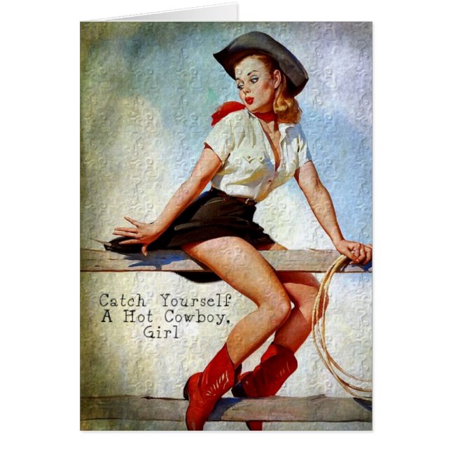 Catch Yourself a Hot Cowboy, Girl Cards (Front)