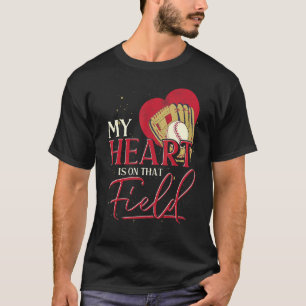 Catcher Baseball Player Heart Baseball Sport Base T-Shirt