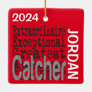 Catcher Extraordinaire CUSTOM Ceramic Ornament