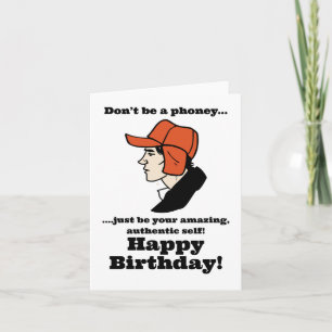 Catcher in the Rye Holden Caulfield Birthday  Card