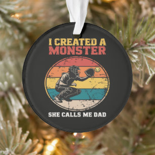 Catcher Softball Dad Father's Day Ornament