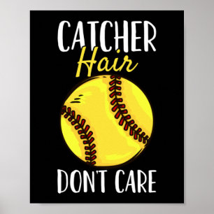 Catcher Softball Player Poster