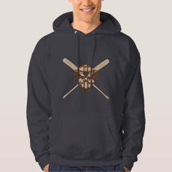 Catchers Mask And Bats Baseball Icon Hoodie by sports_shop at Zazzle