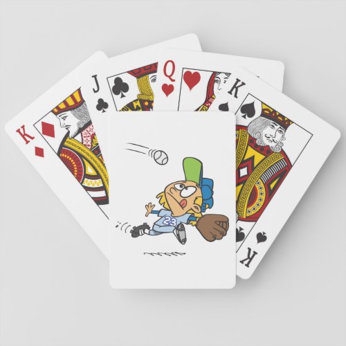 Catching A Baseball Playing Cards