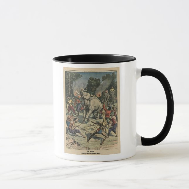 Catching a white elephant in Siam Mug (Right)