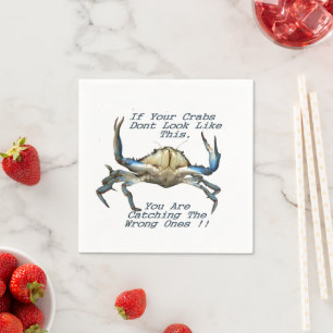 Catching Crabs, Funny Paper Party Napkins