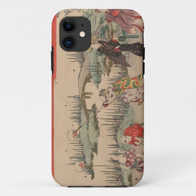 Catching Fireflies (colour woodcut) Case-Mate iPhone Case (Back)