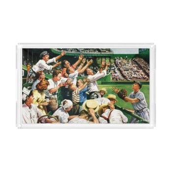 Catching Home Run Ball Acrylic Tray by PostSports at Zazzle