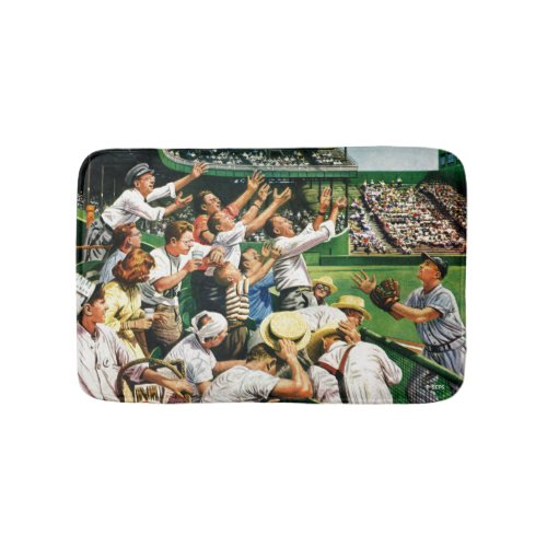 Catching Home Run Ball Bath Mat