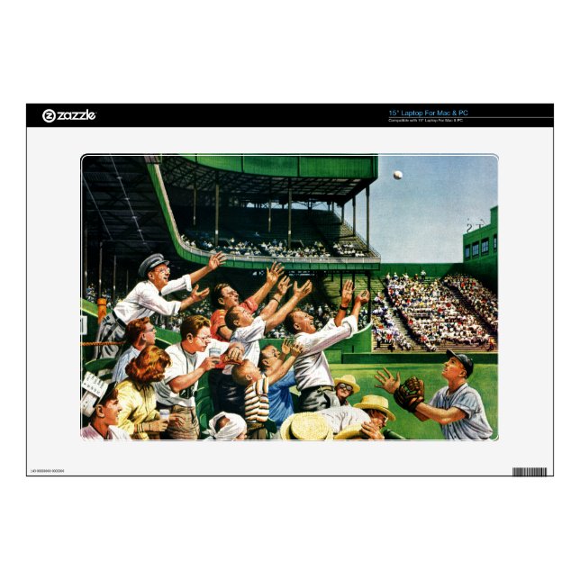 Catching Home Run Ball Decal For 15" Laptop (Product)