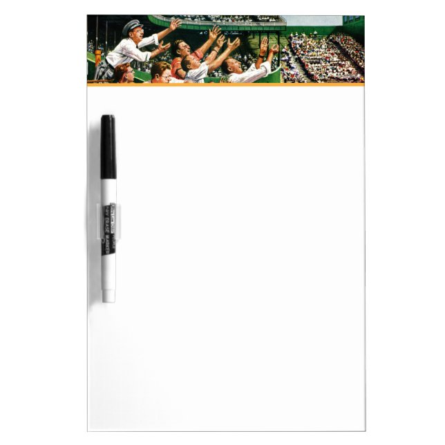 Catching Home Run Ball Dry Erase Board (Front)