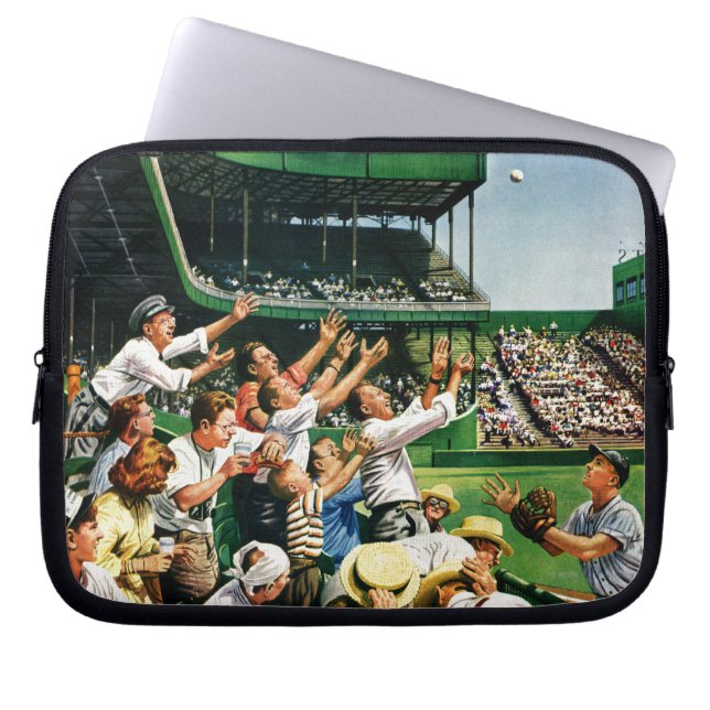 Catching Home Run Ball Laptop Sleeve (Front)