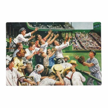 Catching Home Run Ball Placemat by PostSports at Zazzle