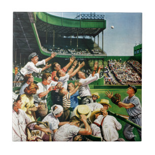 Catching Home Run Ball Tile