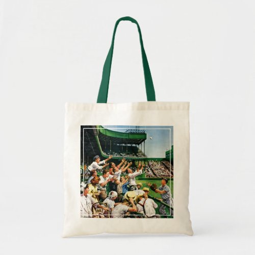 Catching Home Run Ball Tote Bag