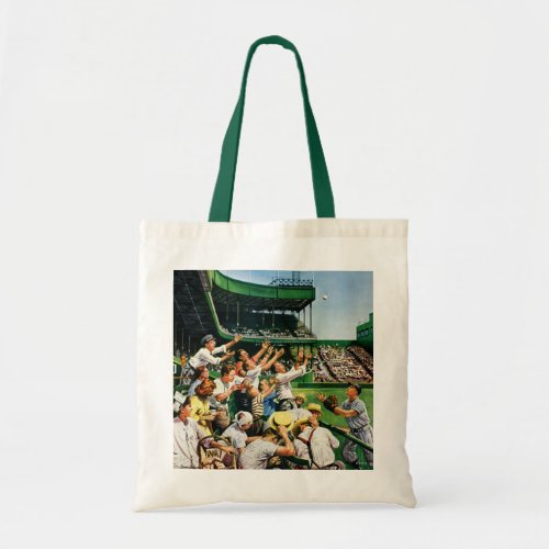 Catching Home Run Ball Tote Bag