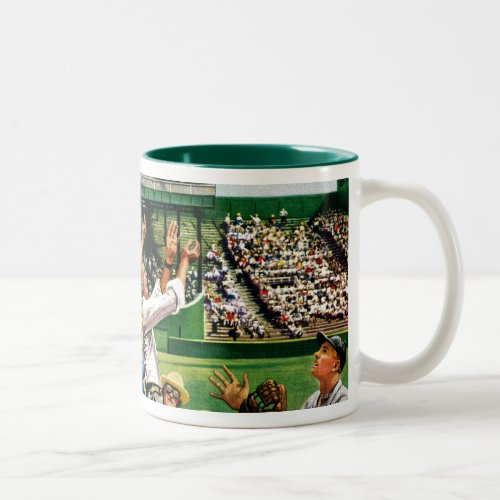 Catching Home Run Ball Two_Tone Coffee Mug