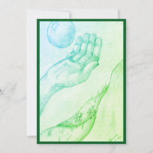 Catching or tossing? - Green flat  Invitation