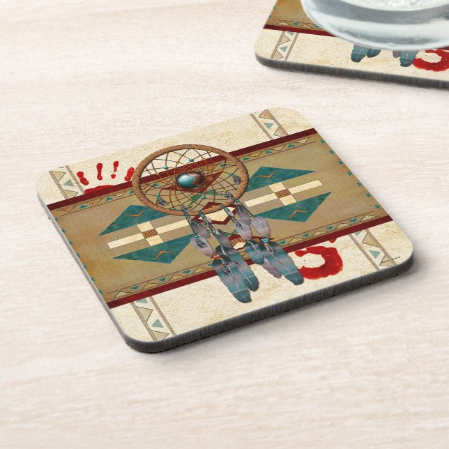 Catching Spirit Native American Drink Coaster (Left Side)