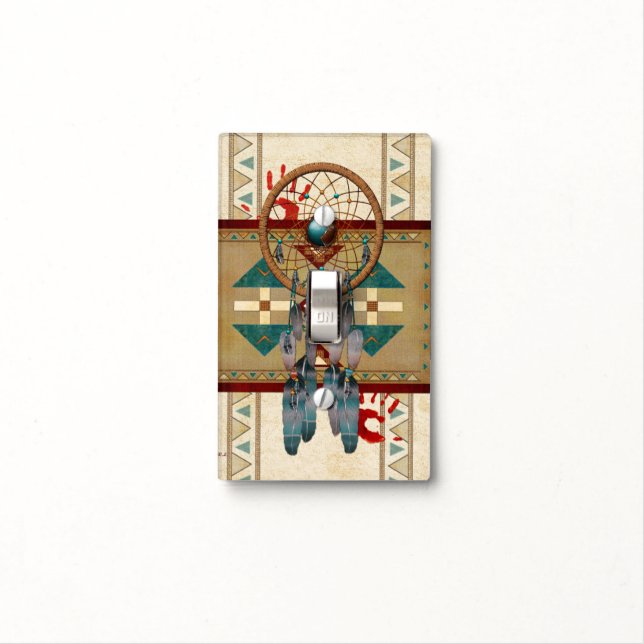 Catching Spirit Native American Light Switch Cover (In Situ)