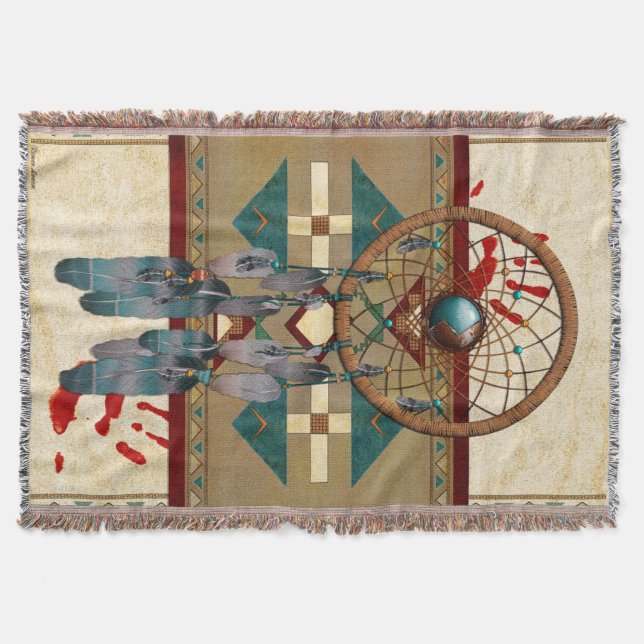 Catching Spirit Native American Throw Blanket (Front)