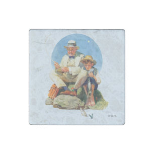 Catching the Big One Stone Magnet