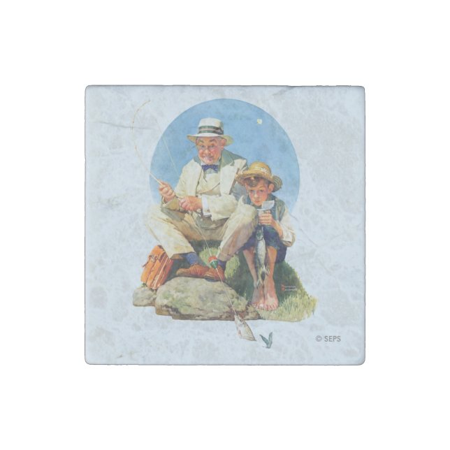 Catching the Big One Stone Magnet (Front)