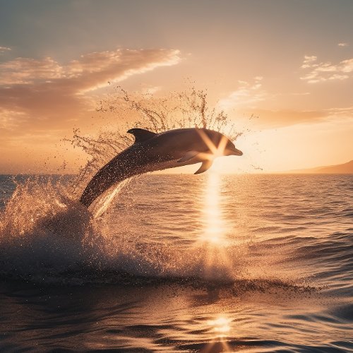 Catching The Morning Sun _ Dolphin Jigsaw Puzzle