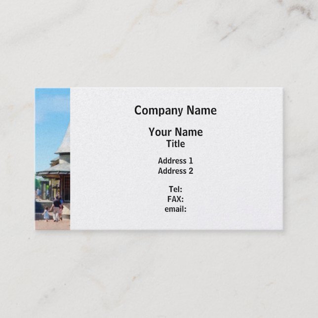 Catching the Train- Platinum Finish Business Card (Front)