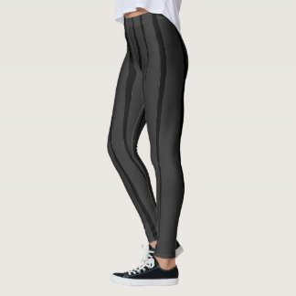 Catchy Black Fluent Flames Dark Grey Leggings
