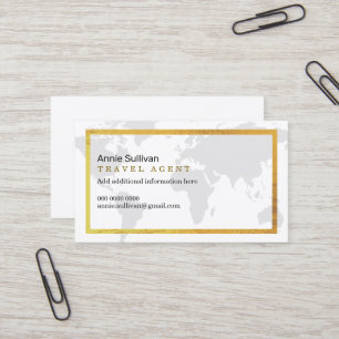 Catchy, Classy, Modern Professional Travel Agent  Business Card