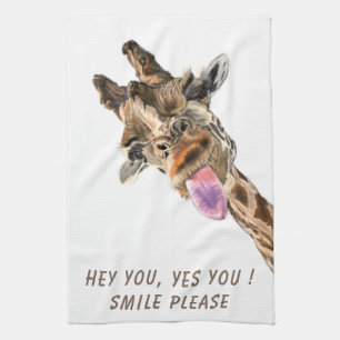 Catchy Giraffe Kitchen Towel