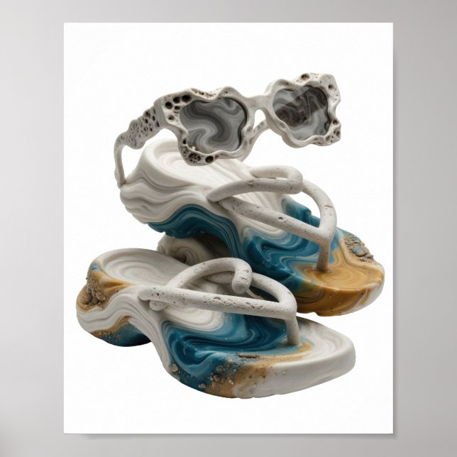 Catchy Gray ABSTRACT ART Design Poster (Front)