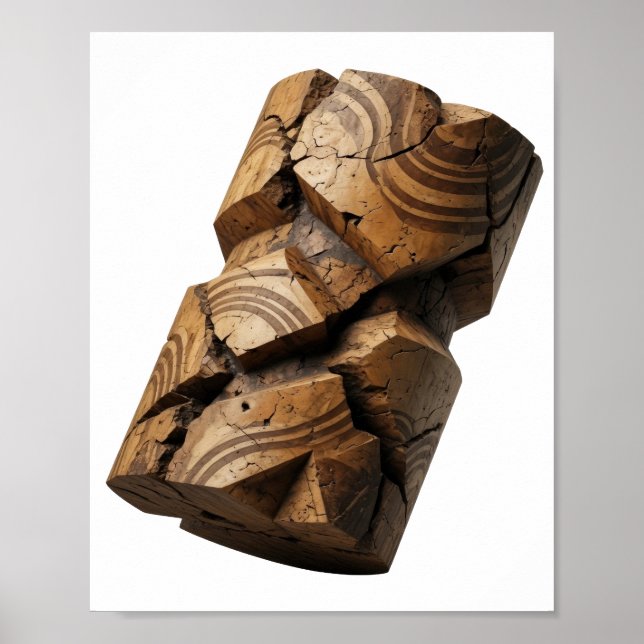 Catchy Gray ABSTRACT ART Statement Design Poster (Front)