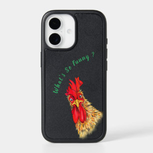 Catchy iPhone Case Funny Rooster and Text