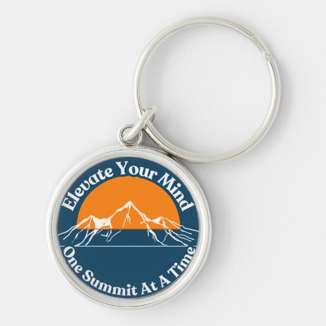 Catchy Mountain themed Hiking Keychain (Front)