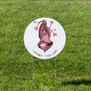 Catchy Sloth Outdoor Sign with Text